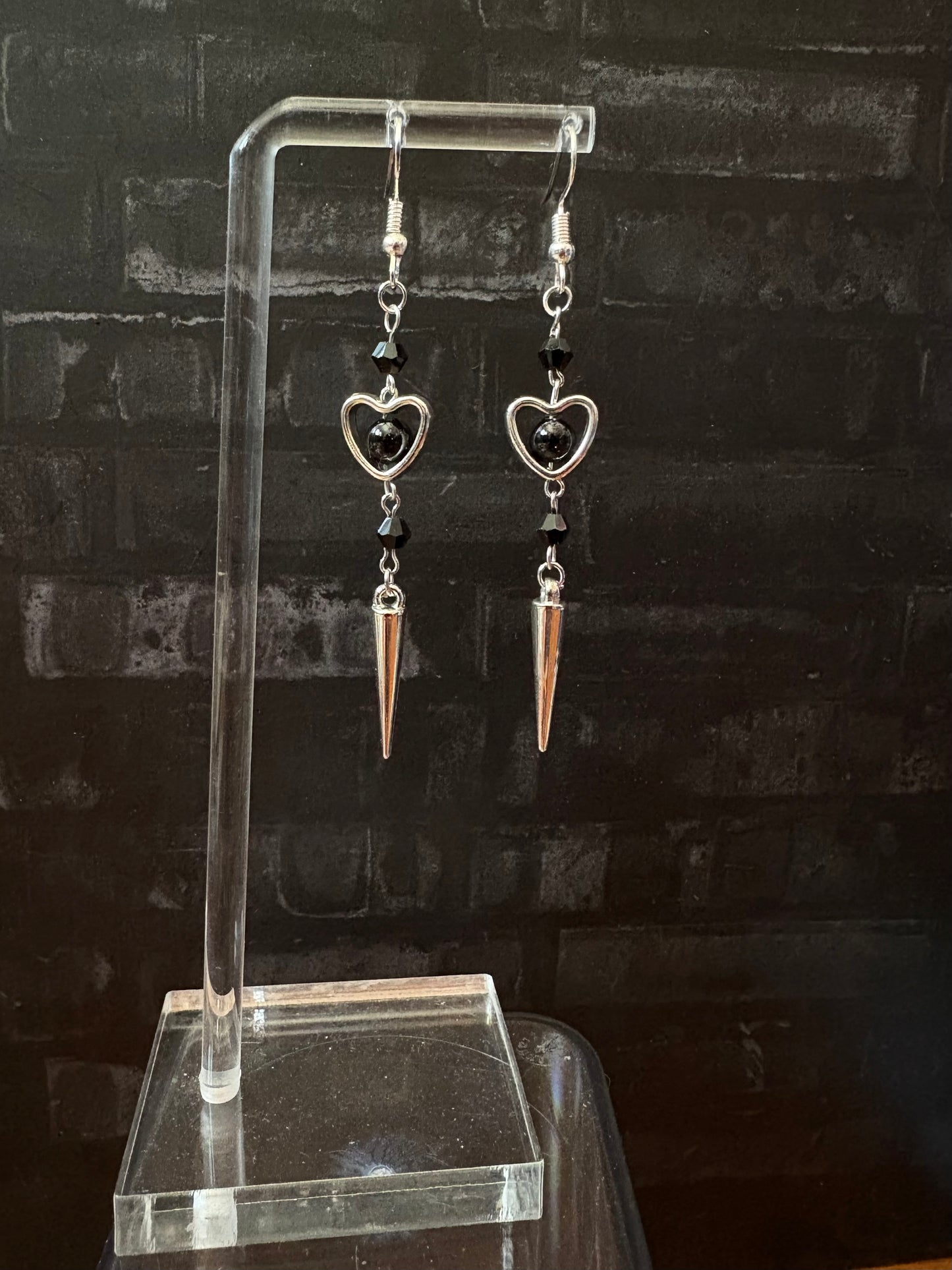 Beaded Heart Earrings